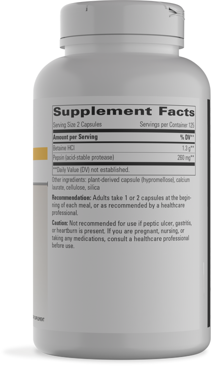Betaine HCl / 250 capsules Florida Pharmacy